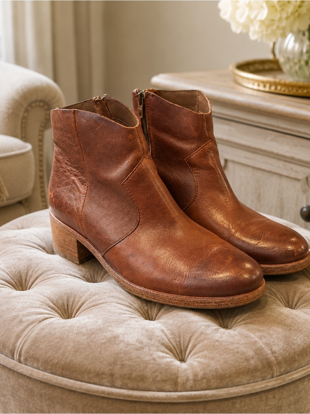 Kork-Ease Casper Chelsea Ankle Boots Women’s Sz 9M Brown Leather Comfort
